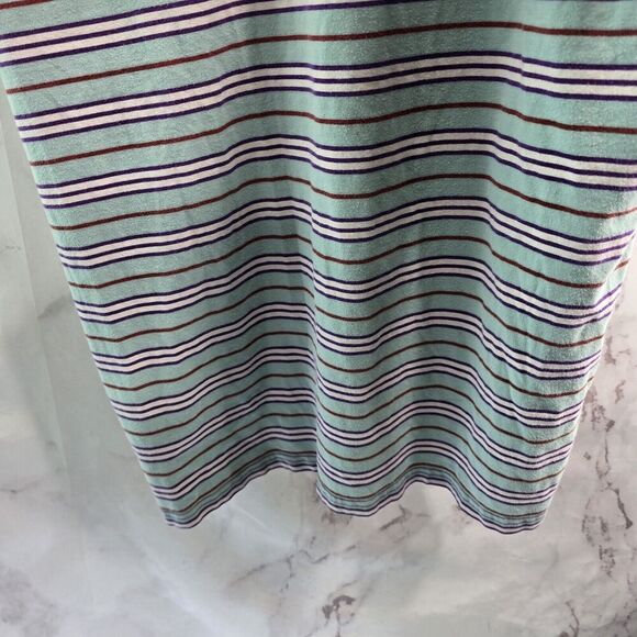 Teddy Fresh T Shirt Mens Large Blue Purple Short Sleeve Crew Striped Ringer - Picture 7 of 14